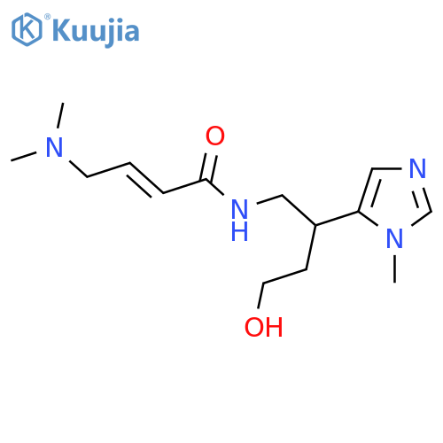 (2E)-4-(dimethylamino)-N-4-hydroxy-2-(1-methyl-1H-imidazol-5-yl)butylbut-2-enamide structure