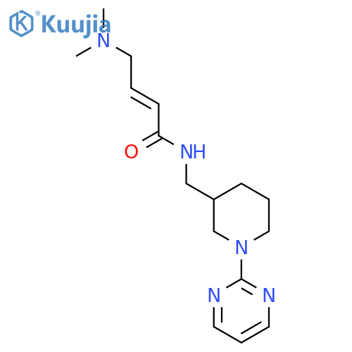 (E)-4-(Dimethylamino)-N-[(1-pyrimidin-2-ylpiperidin-3-yl)methyl]but-2-enamide structure