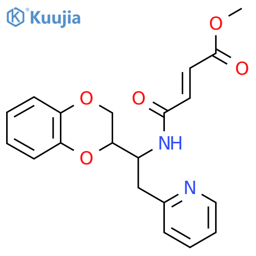 Methyl (E)-4-[[1-(2,3-dihydro-1,4-benzodioxin-3-yl)-2-pyridin-2-ylethyl]amino]-4-oxobut-2-enoate structure