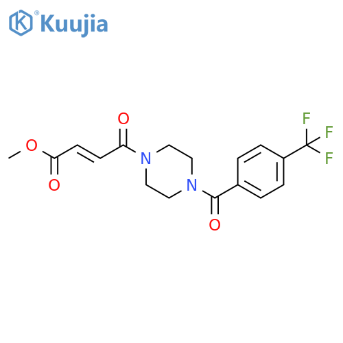 Methyl (E)-4-oxo-4-[4-[4-(trifluoromethyl)benzoyl]piperazin-1-yl]but-2-enoate structure
