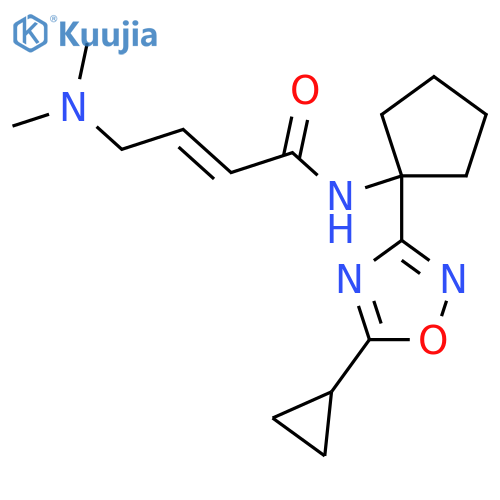 (E)-N-[1-(5-Cyclopropyl-1,2,4-oxadiazol-3-yl)cyclopentyl]-4-(dimethylamino)but-2-enamide structure