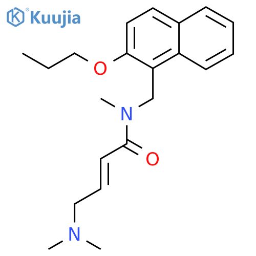 (E)-4-(Dimethylamino)-N-methyl-N-[(2-propoxynaphthalen-1-yl)methyl]but-2-enamide structure