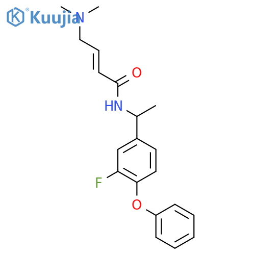 (2E)-4-(dimethylamino)-N-[1-(3-fluoro-4-phenoxyphenyl)ethyl]but-2-enamide structure