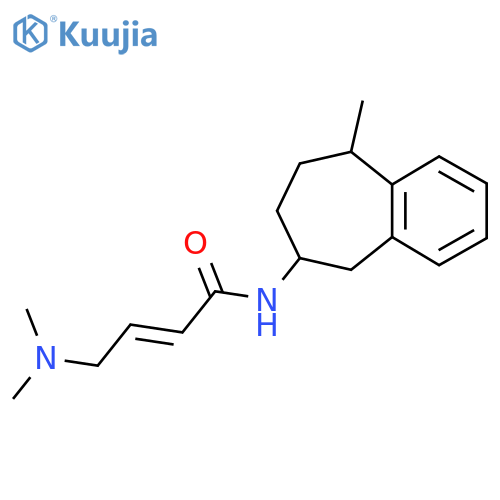 (2E)-4-(dimethylamino)-N-{9-methyl-6,7,8,9-tetrahydro-5H-benzo[7]annulen-6-yl}but-2-enamide structure