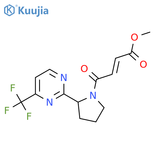 Methyl (E)-4-oxo-4-[2-[4-(trifluoromethyl)pyrimidin-2-yl]pyrrolidin-1-yl]but-2-enoate structure