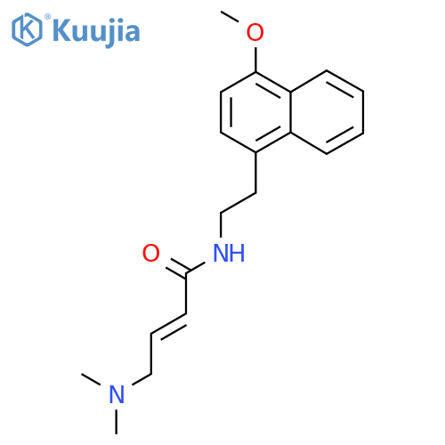 (2E)-4-(dimethylamino)-N-[2-(4-methoxynaphthalen-1-yl)ethyl]but-2-enamide structure