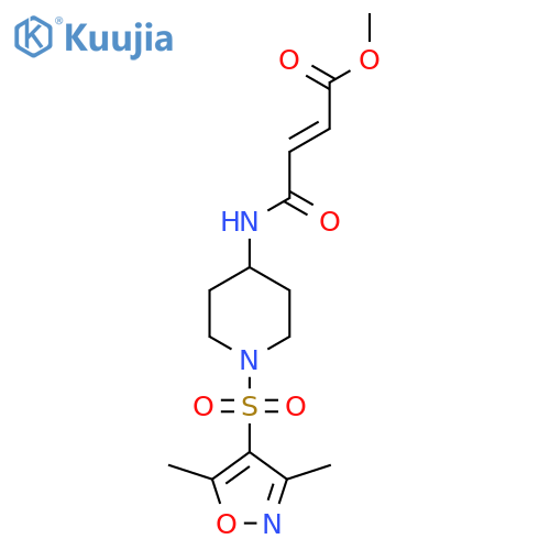 Methyl (E)-4-[[1-[(3,5-dimethyl-1,2-oxazol-4-yl)sulfonyl]piperidin-4-yl]amino]-4-oxobut-2-enoate structure