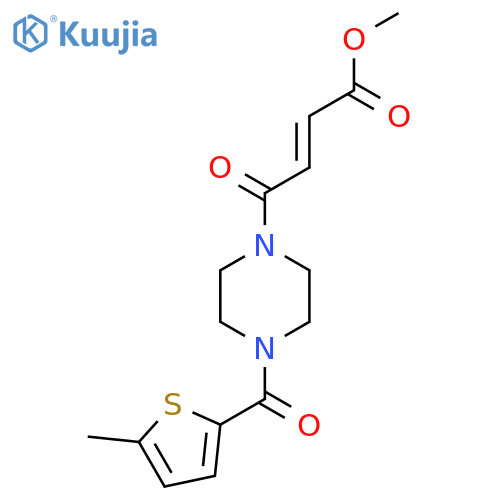 Methyl (E)-4-[4-(5-methylthiophene-2-carbonyl)piperazin-1-yl]-4-oxobut-2-enoate structure