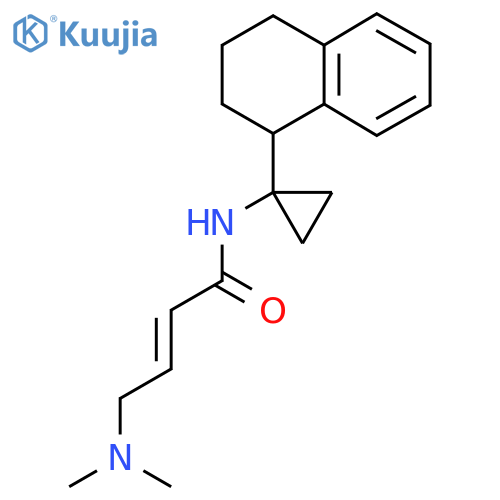 (2E)-4-(dimethylamino)-N-[1-(1,2,3,4-tetrahydronaphthalen-1-yl)cyclopropyl]but-2-enamide structure