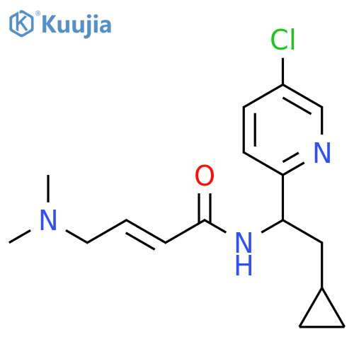(2E)-N-[1-(5-chloropyridin-2-yl)-2-cyclopropylethyl]-4-(dimethylamino)but-2-enamide structure