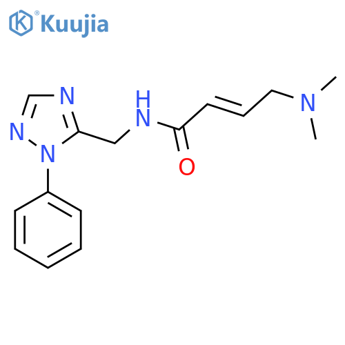 (E)-4-(Dimethylamino)-N-[(2-phenyl-1,2,4-triazol-3-yl)methyl]but-2-enamide structure