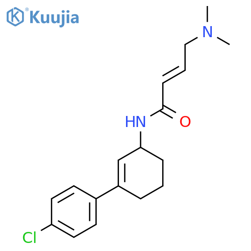(2E)-N-[3-(4-chlorophenyl)cyclohex-2-en-1-yl]-4-(dimethylamino)but-2-enamide structure