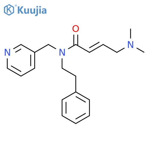 (2E)-4-(dimethylamino)-N-(2-phenylethyl)-N-[(pyridin-3-yl)methyl]but-2-enamide structure
