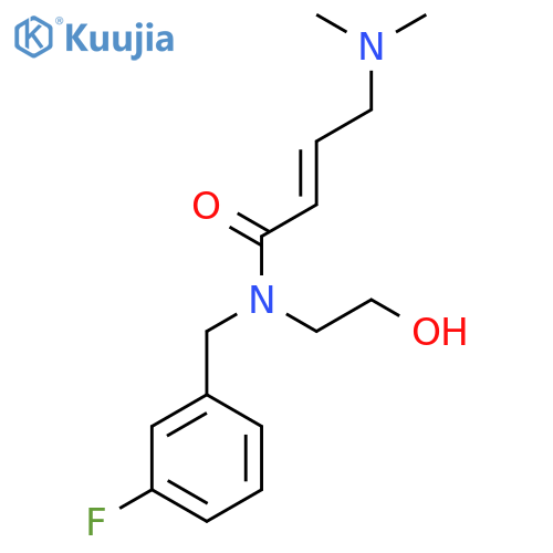 (2E)-4-(dimethylamino)-N-(3-fluorophenyl)methyl-N-(2-hydroxyethyl)but-2-enamide structure