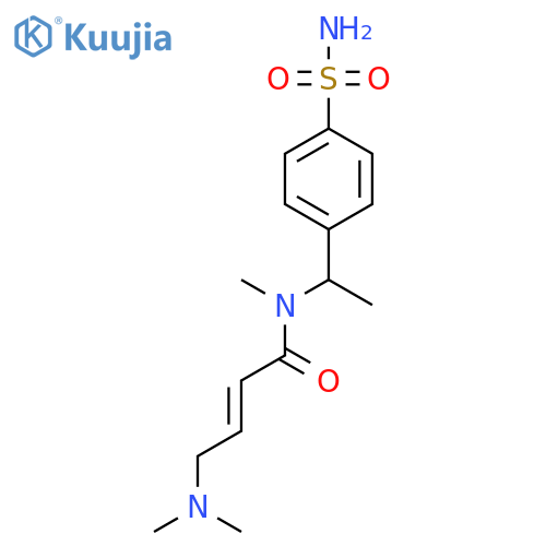 (E)-4-(Dimethylamino)-N-methyl-N-[1-(4-sulfamoylphenyl)ethyl]but-2-enamide structure
