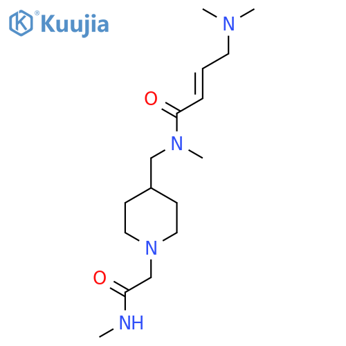 (2E)-4-(dimethylamino)-N-methyl-N-({1-[(methylcarbamoyl)methyl]piperidin-4-yl}methyl)but-2-enamide structure