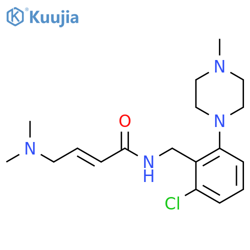 (2E)-N-{[2-chloro-6-(4-methylpiperazin-1-yl)phenyl]methyl}-4-(dimethylamino)but-2-enamide structure
