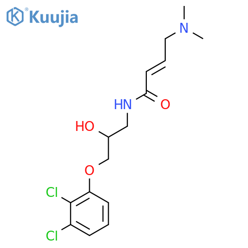 (E)-N-[3-(2,3-Dichlorophenoxy)-2-hydroxypropyl]-4-(dimethylamino)but-2-enamide structure