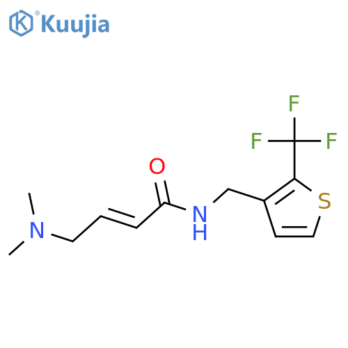 (2E)-4-(dimethylamino)-N-{2-(trifluoromethyl)thiophen-3-ylmethyl}but-2-enamide structure