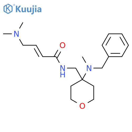 (2E)-N-({4-benzyl(methyl)aminooxan-4-yl}methyl)-4-(dimethylamino)but-2-enamide structure