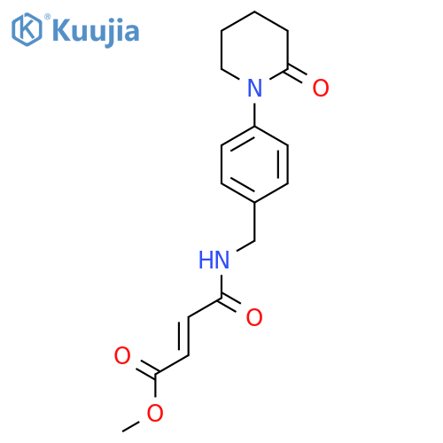 methyl (2E)-3-({[4-(2-oxopiperidin-1-yl)phenyl]methyl}carbamoyl)prop-2-enoate structure
