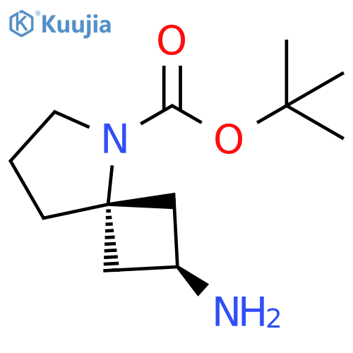 tert-butyl trans-2-amino-5-azaspiro[3.4]octane-5-carboxylate structure