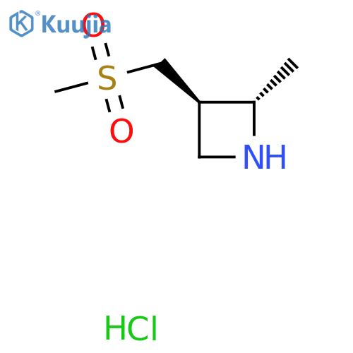 (2S,3R)-2-methyl-3-(methylsulfonylmethyl)azetidine;hydrochloride structure