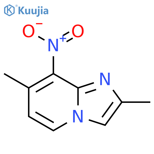 Imidazo[1,2-a]pyridine, 2,7-dimethyl-8-nitro- structure