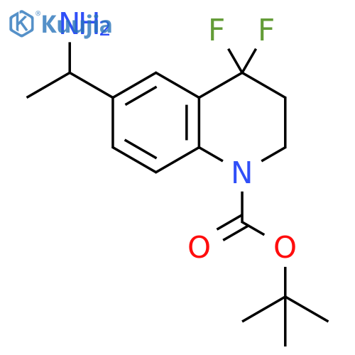 tert-butyl 6-(1-aminoethyl)-4,4-difluoro-2,3-dihydroquinoline-1-carboxylate structure