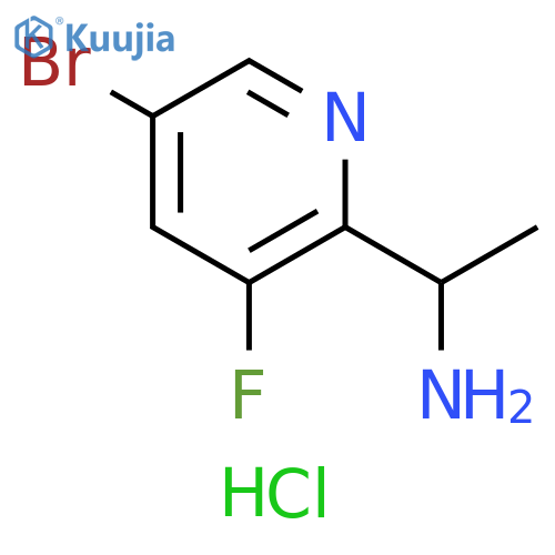 2-Pyridinemethanamine, 5-bromo-3-fluoro-α-methyl-, hydrochloride (1:1) structure