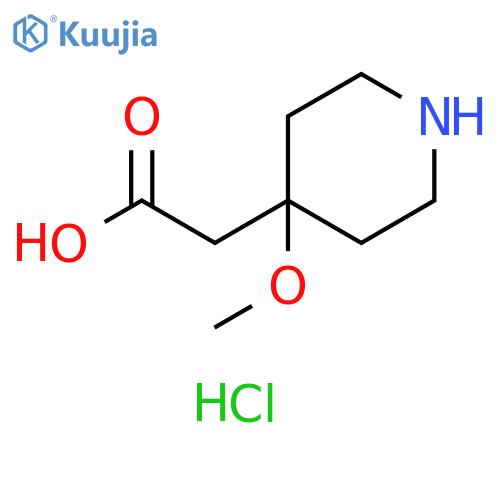 2-(4-methoxy-4-piperidyl)acetic acid;hydrochloride structure