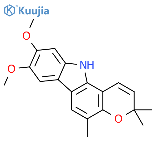 Pyrano[3,2-a]carbazole,3,11-dihydro-8,9-dimethoxy-3,3,5-trimethyl- structure