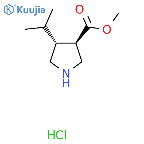 trans (+/-) 4-Isopropylpyrrolidine-3-carboxylic acid methyl ester hcl structure