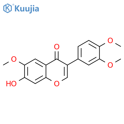 4H-1-Benzopyran-4-one,3-(3,4-dimethoxyphenyl)-7-hydroxy-6-methoxy- structure