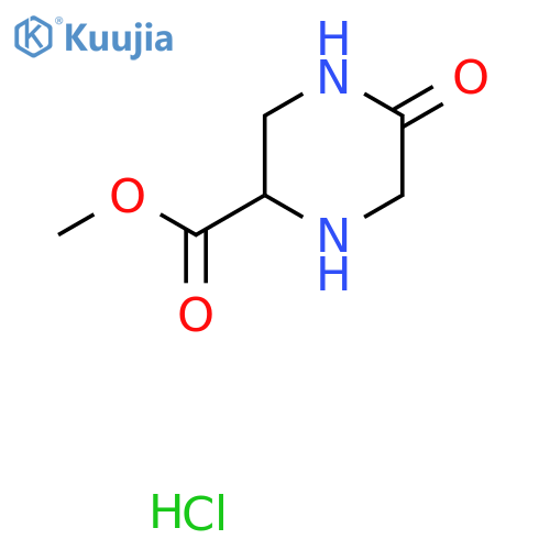 Methyl 5-oxo-2-piperazinecarboxylate hydrochloride structure