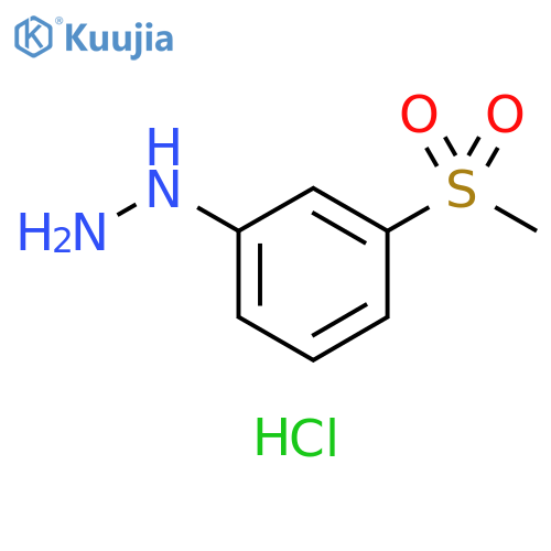 (3-methanesulfonylphenyl)hydrazine hydrochloride structure