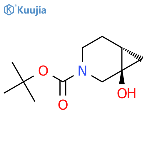 rac-tert-butyl (1R,6R)-1-hydroxy-3-azabicyclo[4.1.0]heptane-3-carboxylate structure