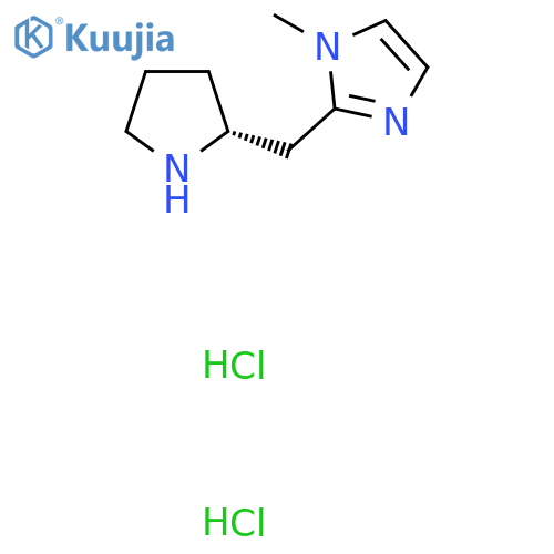 1-methyl-2-{(2R)-pyrrolidin-2-ylmethyl}-1H-imidazole dihydrochloride structure