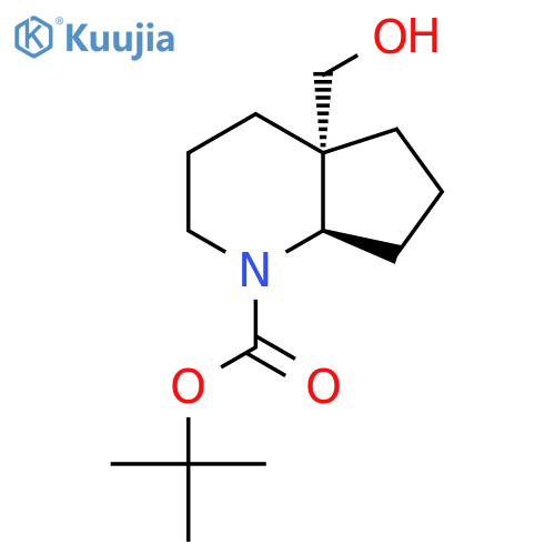 tert-Butyl (4aS,7aR)-4a-(hydroxymethyl)octahydro-1H-cyclopenta[b]pyridine-1-carboxylate structure