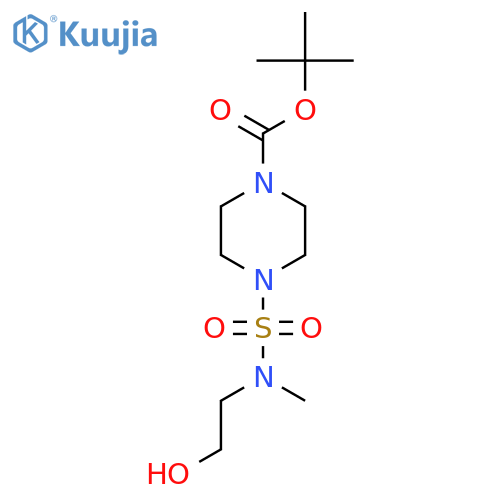 tert-butyl 4-(2-hydroxyethyl)(methyl)sulfamoylpiperazine-1-carboxylate structure