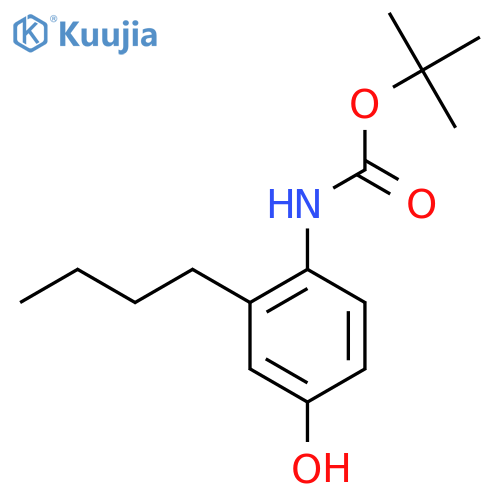 tert-butyl N-(2-butyl-4-hydroxyphenyl)carbamate structure