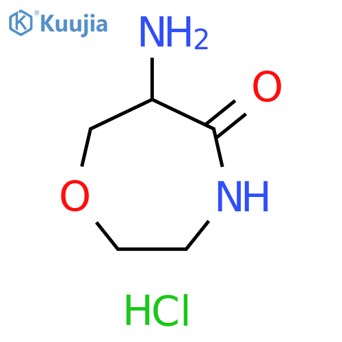 1,4-Oxazepin-5(2H)-one, 6-aminotetrahydro-, hydrochloride (1:1) structure