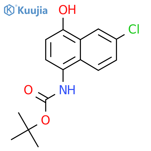 tert-butyl N-(6-chloro-4-hydroxynaphthalen-1-yl)carbamate structure