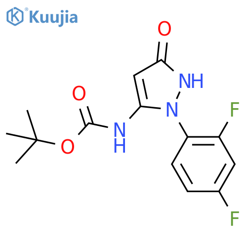 tert-butyl N-1-(2,4-difluorophenyl)-3-hydroxy-1H-pyrazol-5-ylcarbamate structure
