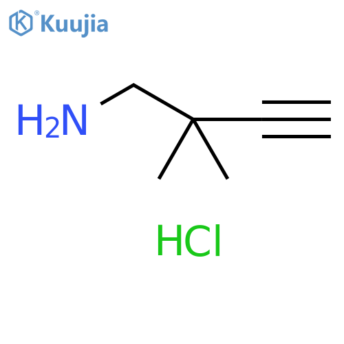 3-Butyn-1-amine, 2,2-dimethyl-, hydrochloride (1:1) structure