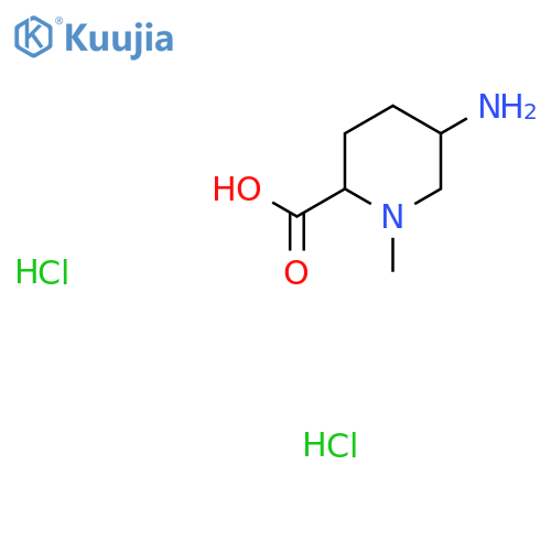 5-amino-1-methylpiperidine-2-carboxylic acid dihydrochloride structure