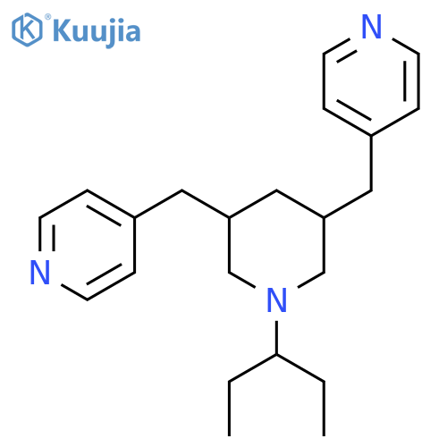 4-{1-(pentan-3-yl)-5-(pyridin-4-yl)methylpiperidin-3-ylmethyl}pyridine structure