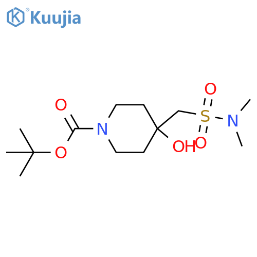 tert-butyl 4-(dimethylsulfamoyl)methyl-4-hydroxypiperidine-1-carboxylate structure