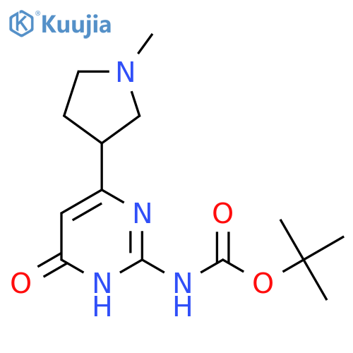 tert-butyl N-4-hydroxy-6-(1-methylpyrrolidin-3-yl)pyrimidin-2-ylcarbamate structure