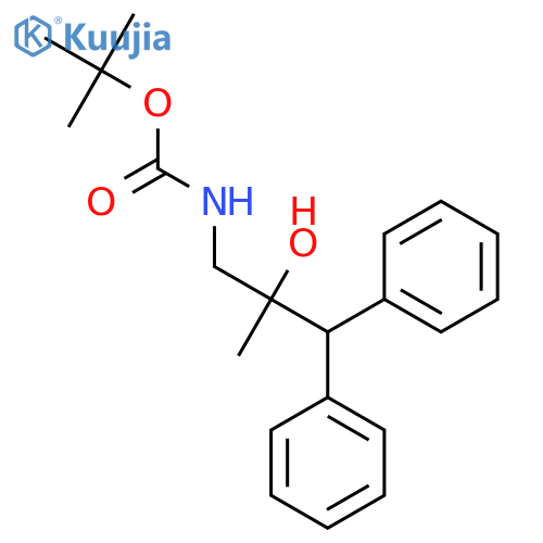 tert-butyl N-(2-hydroxy-2-methyl-3,3-diphenylpropyl)carbamate structure